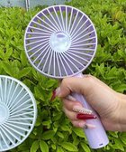 【ウィゴー/WEGO】の【冷却/携帯扇風機/熱中症対策】オーロラハンディファン ライトパープル|ID: prp329100004509361 ipo3291000000032573933