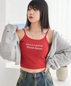 【ウィゴー/WEGO】の【カップ付きインナー】グラフィックプリントカップインキャミ レッド|ID: prp329100004509384 ipo3291000000032096035