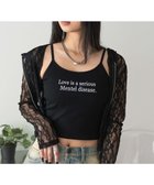 【ウィゴー/WEGO】の【カップ付きインナー】グラフィックプリントカップインキャミ ブラック|ID: prp329100004509384 ipo3291000000032096039