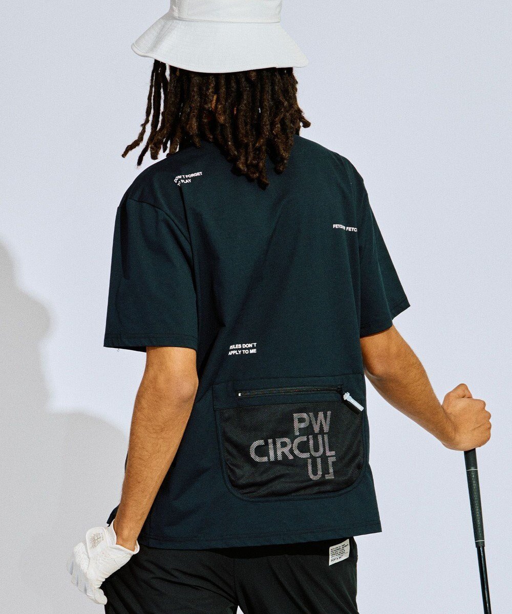 【ピーダブリュサーキュラス/PW CIRCULUS / MEN】の【吸水速乾 / UV遮蔽率99% UVカット / ストレッチ】【MEN】バックメッシュポケットモックT インテリア・キッズ・メンズ・レディースファッション・服の通販 founy(ファニー) 　ファッション　Fashion　メンズファッション　MEN　トップス・カットソー　Tops/Tshirt/Men　シャツ　Shirts　イエロー　Yellow　カットソー　Cut And Sew　グラフィック　Graphic　ストレッチ　Stretch　フロント　Front　ポケット　Pocket　メッシュ　Mesh　モックネック　Mock Neck　人気　Popularity　吸水　Water Absorption　夏　Summer　春　Spring　S/S・春夏　Ss・Spring/Summer　ブラック系|ID: prp329100004510001 ipo3291000000032047256