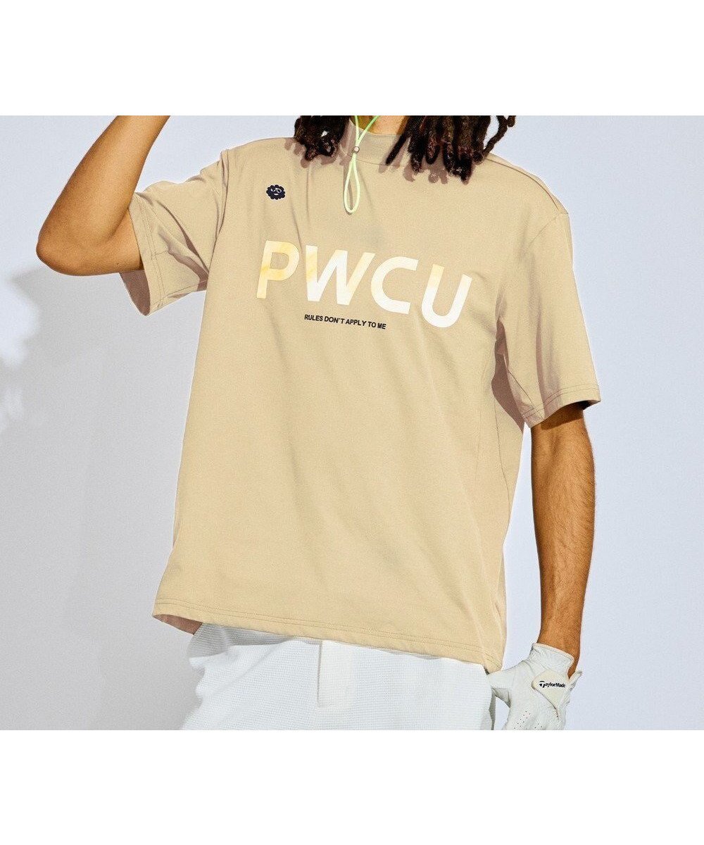 【ピーダブリュサーキュラス/PW CIRCULUS / MEN】の【吸水速乾 / UV遮蔽率99% UVカット / ストレッチ】【MEN】バックメッシュポケットモックT インテリア・キッズ・メンズ・レディースファッション・服の通販 founy(ファニー) 　ファッション　Fashion　メンズファッション　MEN　トップス・カットソー　Tops/Tshirt/Men　シャツ　Shirts　イエロー　Yellow　カットソー　Cut And Sew　グラフィック　Graphic　ストレッチ　Stretch　フロント　Front　ポケット　Pocket　メッシュ　Mesh　モックネック　Mock Neck　人気　Popularity　吸水　Water Absorption　夏　Summer　春　Spring　S/S・春夏　Ss・Spring/Summer　ベージュ系|ID: prp329100004510001 ipo3291000000032047258