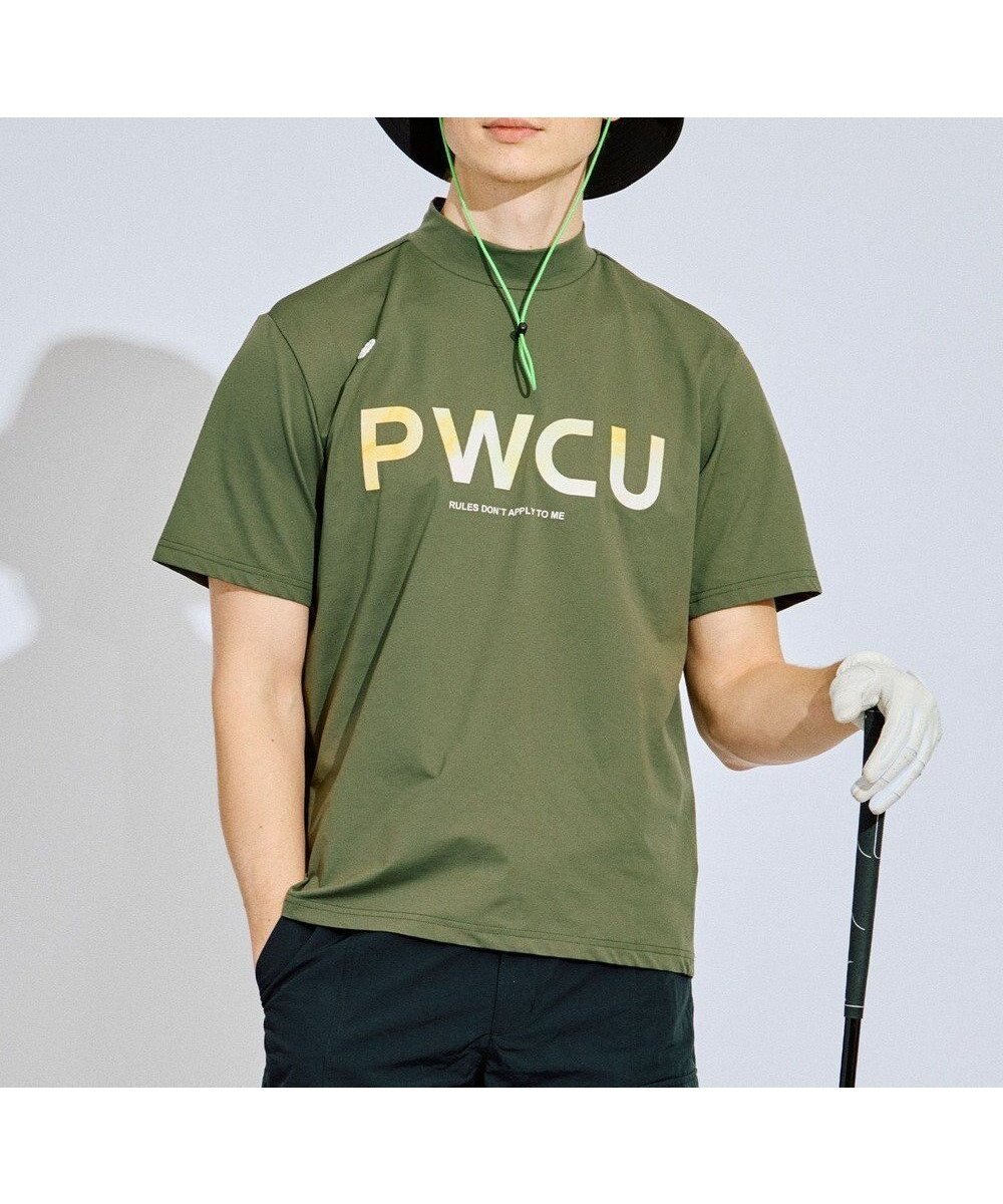 【ピーダブリュサーキュラス/PW CIRCULUS / MEN】の【吸水速乾 / UV遮蔽率99% UVカット / ストレッチ】【MEN】バックメッシュポケットモックT インテリア・キッズ・メンズ・レディースファッション・服の通販 founy(ファニー) 　ファッション　Fashion　メンズファッション　MEN　トップス・カットソー　Tops/Tshirt/Men　シャツ　Shirts　イエロー　Yellow　カットソー　Cut And Sew　グラフィック　Graphic　ストレッチ　Stretch　フロント　Front　ポケット　Pocket　メッシュ　Mesh　モックネック　Mock Neck　人気　Popularity　吸水　Water Absorption　夏　Summer　春　Spring　S/S・春夏　Ss・Spring/Summer　カーキ系|ID: prp329100004510001 ipo3291000000032047259