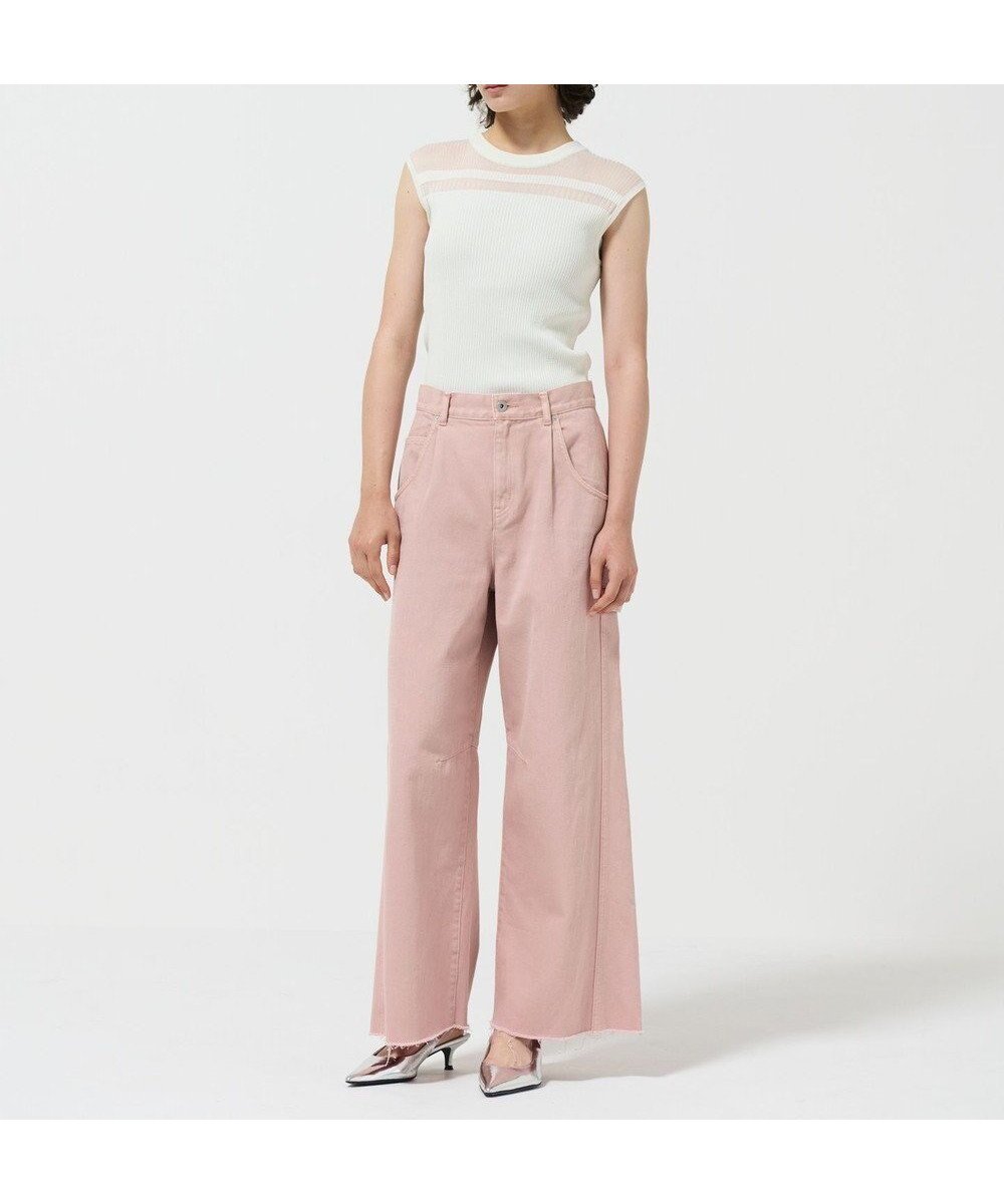 【グレース コンチネンタル/GRACE CONTINENTAL】のペインターデニムパンツ インテリア・キッズ・メンズ・レディースファッション・服の通販 founy(ファニー) 　ファッション　Fashion　レディースファッション　Ladies' Fashion Online　パンツ　Pants　デニムパンツ　Denim Pants　シンプル　Simple　デニム　Denim　トレンド　Trend　ポケット　Pocket　ループ　Loop　ワイド　Wide　エレガント 上品　Elegant　夏　Summer　定番　Standard　S/S・春夏　Ss・Spring/Summer　A/W・秋冬　Aw・Autumn/Winter・Fw・Fall-Winter　ピンク|ID: prp329100004510023 ipo3291000000032644548