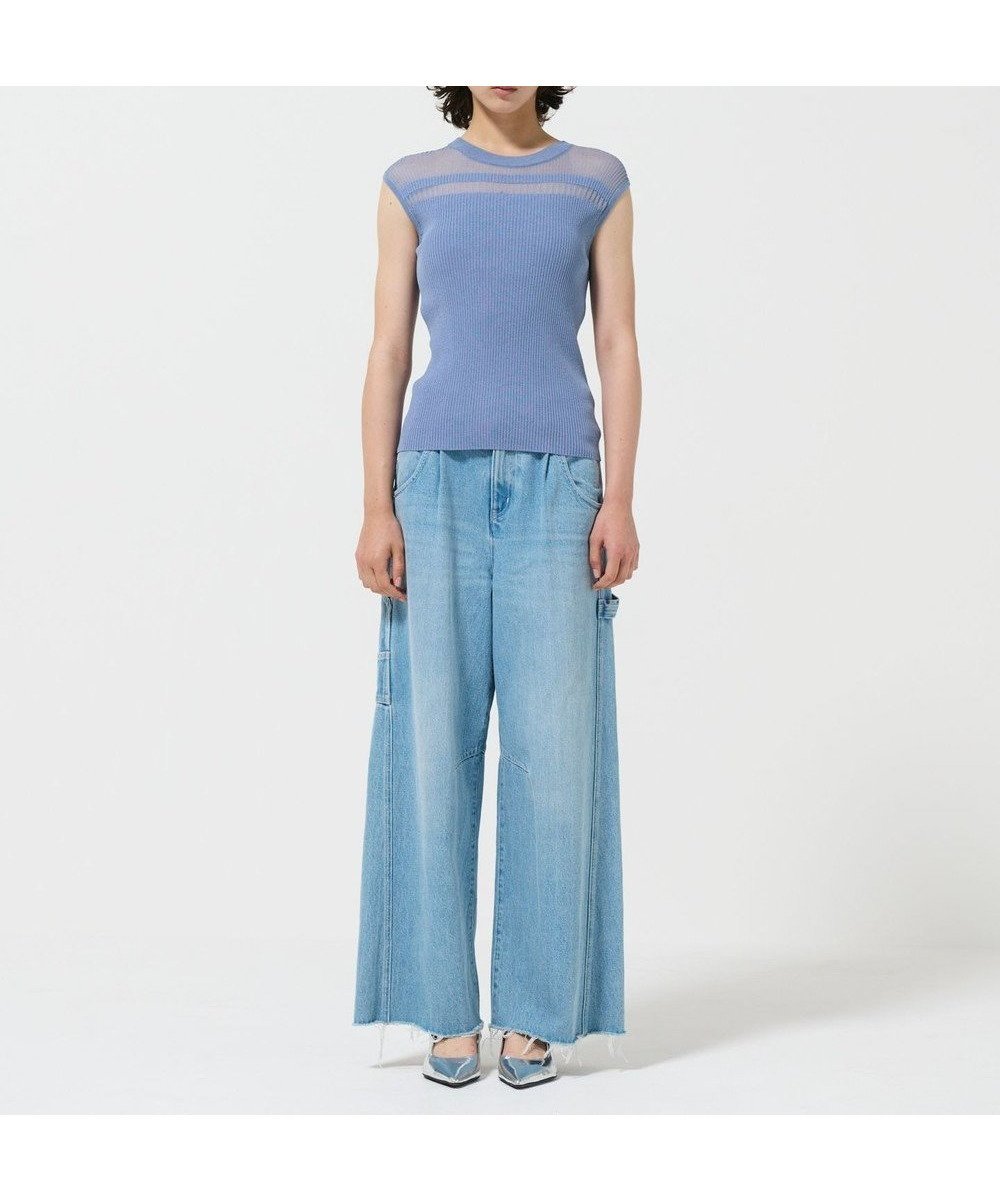 【グレース コンチネンタル/GRACE CONTINENTAL】のペインターデニムパンツ インテリア・キッズ・メンズ・レディースファッション・服の通販 founy(ファニー) 　ファッション　Fashion　レディースファッション　Ladies' Fashion Online　パンツ　Pants　デニムパンツ　Denim Pants　シンプル　Simple　デニム　Denim　トレンド　Trend　ポケット　Pocket　ループ　Loop　ワイド　Wide　エレガント 上品　Elegant　夏　Summer　定番　Standard　S/S・春夏　Ss・Spring/Summer　A/W・秋冬　Aw・Autumn/Winter・Fw・Fall-Winter　サックス|ID: prp329100004510023 ipo3291000000032644550