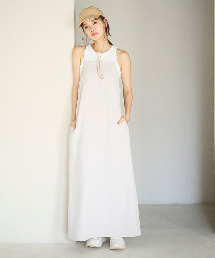 【ハッシュニュアンス/#Newans】のナローシルエットワンピース インテリア・キッズ・メンズ・レディースファッション・服の通販 founy(ファニー) https://founy.com/ ファッション Fashion レディースファッション WOMEN ワンピース Dress カットソー Cut And Sew キャミソール Camisole ストレッチ Stretch ダブル Double 夏 Summer 春 Spring S/S・春夏 Ss・Spring/Summer |ID: prp329100004510041 ipo3291000000031850756