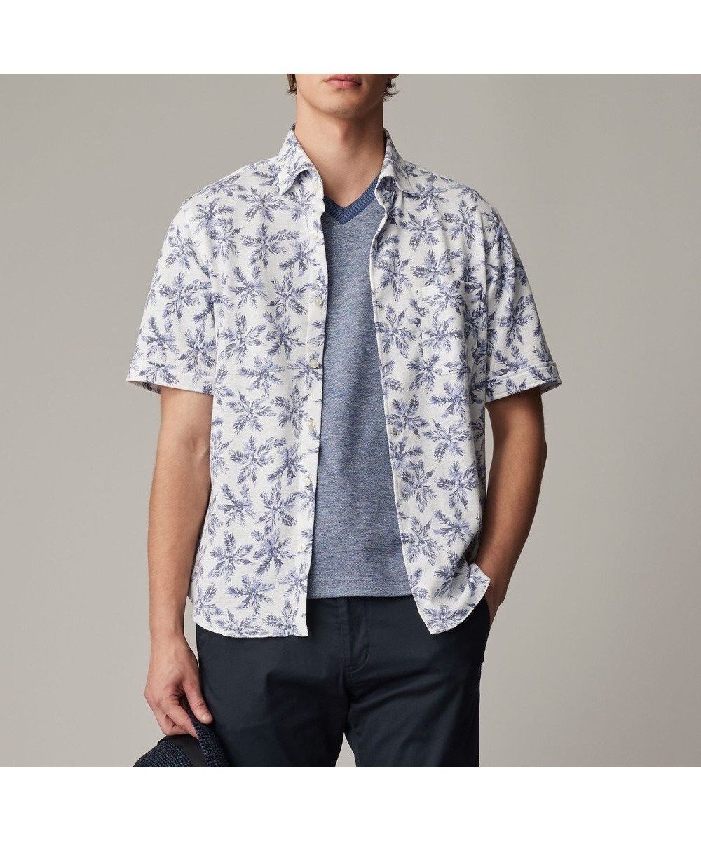 【ジョセフ アブード/JOSEPH ABBOUD / MEN】の【吸水速乾/ストレッチ/ノルマンディーリネン】リネンハニカム プリントジャージー シャツ インテリア・キッズ・メンズ・レディースファッション・服の通販 founy(ファニー) 　ファッション　Fashion　メンズファッション　MEN　トップス・カットソー　Tops/Tshirt/Men　シャツ　Shirts　春　Spring　吸水　Water Absorption　ジャケット　Jacket　ジャージー　Jersey　ストレッチ　Stretch　ファブリック　Fabric　フランス　France　プリント　Print　ミックス　Mix　メランジ　Melange　モチーフ　Motif　リゾート　Resort　リネン　Linen　リーフ　Leaf　S/S・春夏　Ss・Spring/Summer　夏　Summer　ライラック系6|ID: prp329100004511090 ipo3291000000032387836