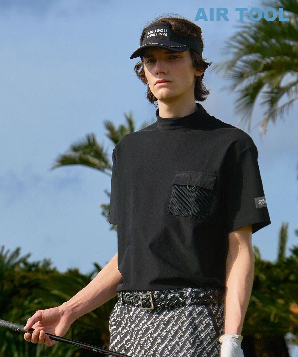 【23区 ゴルフ/23区GOLF / MEN】の【MEN】機能に優れた新素材「AIR TOOL」で暑い夏を快適に ポケット モックネック 接触冷感 UVカット 高通気 ストレッチ イージーケア 人気、トレンドファッション・服の通販 founy(ファニー) 　ファッション　Fashion　メンズファッション　MEN　トップス・カットソー　Tops/Tshirt/Men　春　Spring　スウェット　Sweat　ストレッチ　Stretch　スポーツ　Sports　ポケット　Pocket　メッシュ　Mesh　モックネック　Mock Neck　S/S・春夏　Ss・Spring/Summer　夏　Summer　旅行　Travel　エレガント 上品　Elegant　ビジネス 仕事 通勤　Business　 other-1|ID: prp329100004511098 ipo3291000000031915652