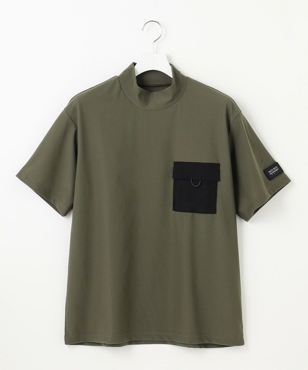 【23区 ゴルフ/23区GOLF / MEN】の【MEN】機能に優れた新素材「AIR TOOL」で暑い夏を快適に ポケット モックネック 接触冷感 UVカット 高通気 ストレッチ イージーケア インテリア・キッズ・メンズ・レディースファッション・服の通販 founy(ファニー) 　ファッション　Fashion　メンズファッション　Men's Style Online　トップス・カットソー　Tops/Tshirt/Men　春　Spring　スウェット　Sweat　ストレッチ　Stretch　スポーツ　Sports　ポケット　Pocket　メッシュ　Mesh　モックネック　Mock Neck　S/S・春夏　Ss・Spring/Summer　夏　Summer　旅行　Travel　エレガント 上品　Elegant　ビジネス 仕事 通勤　Business　カーキ系|ID: prp329100004511098 ipo3291000000032513986