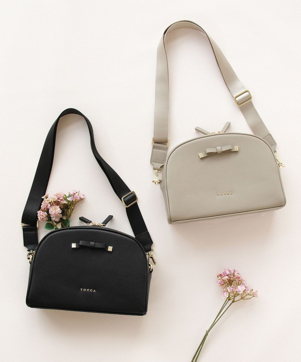 【トッカ/TOCCA】のLUNAE LEATHER MINIBAG ショルダーバッグ 人気、トレンドファッション・服の通販 founy(ファニー) 　ファッション　Fashion　レディースファッション　Ladies' Fashion Online　バッグ　Bag　コンパクト　Compact　ショルダー　Shoulder　ジップ　Zip　財布　Wallet　ハーフ　Half　フェミニン　Feminine　フォルム　Form　フロント　Front　ポケット　Pocket　モチーフ　Motif　リボン　Ribbon　S/S・春夏　Ss・Spring/Summer　おすすめ　Recommend　夏　Summer　エレガント 上品　Elegant　2025年　2025　2025春夏・S/S　Ss,Spring/Summer,2025　 other-1|ID: prp329100004511108 ipo3291000000032676225