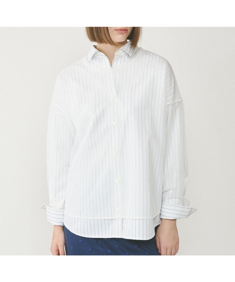 【グレース コンチネンタル/GRACE CONTINENTAL】のチュールレイヤードシャツ 人気、トレンドファッション・服の通販 founy(ファニー) 　ファッション　Fashion　レディースファッション　Fashion for Women　トップス・カットソー　Cut & Sew Tops　シャツ・ブラウス・オフィスカジュアル　Elegant Blouses & Button-Ups　おすすめ　Recommended / Our Picks　イエロー　Yellow　ストライプ　Stripe, Striped Pattern　チュール　Tulip, Tulip Motif　今季　This Season, Current Season　夏　Summer　春　Spring　S/S・春夏　SS, Spring/Summer, Warm Season　A/W・秋冬　Autumn/Winter　 other-1|ID: prp329100004511138 ipo3291000000032746270