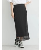 【アースミュージックアンドエコロジー/earth music&ecology】のラインメッシュスカート Black|ID: prp329100004511139 ipo3291000000034276305