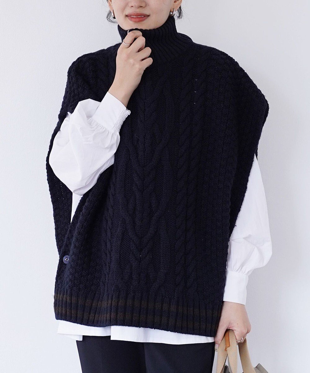 【ネテネ/NETENE】のラインハイネックベスト インテリア・キッズ・メンズ・レディースファッション・服の通販 founy(ファニー) 　ファッション　Fashion　レディースファッション　WOMEN　アウター　Coat Outerwear　トップス・カットソー　Tops/Tshirt　ベスト/ジレ　Gilets/Vests　スリット　Slit　ハイネック　High Neck　フォルム　Form　ベスト　Vest　A/W・秋冬　Aw・Autumn/Winter・Fw・Fall-Winter　ディープシー|ID: prp329100004511146 ipo3291000000031864048