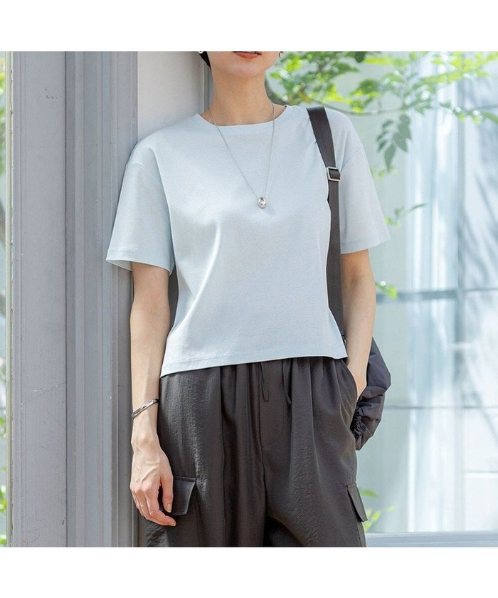 【23区/NIJYUSANKU】の【速乾性/汗じみ防止】半袖 クロップド IT Tシャツ インテリア・キッズ・メンズ・レディースファッション・服の通販 founy(ファニー) https://founy.com/ ファッション Fashion レディースファッション WOMEN トップス・カットソー Tops/Tshirt シャツ/ブラウス Shirts/Blouses ロング / Tシャツ T-Shirts カットソー Cut and Sewn 春 Spring カットソー Cut And Sew クロップド Cropped ストレッチ Stretch スリーブ Sleeve トレンド Trend ドロップ Drop 人気 Popularity バランス Balance フィット Fit フレンチ French ベーシック Basic ボトム Bottom 半袖 Short Sleeve S/S・春夏 Ss・Spring/Summer 夏 Summer 2025年 2025 2025春夏・S/S Ss,Spring/Summer,2025 |ID: prp329100004511472 ipo3291000000031867244