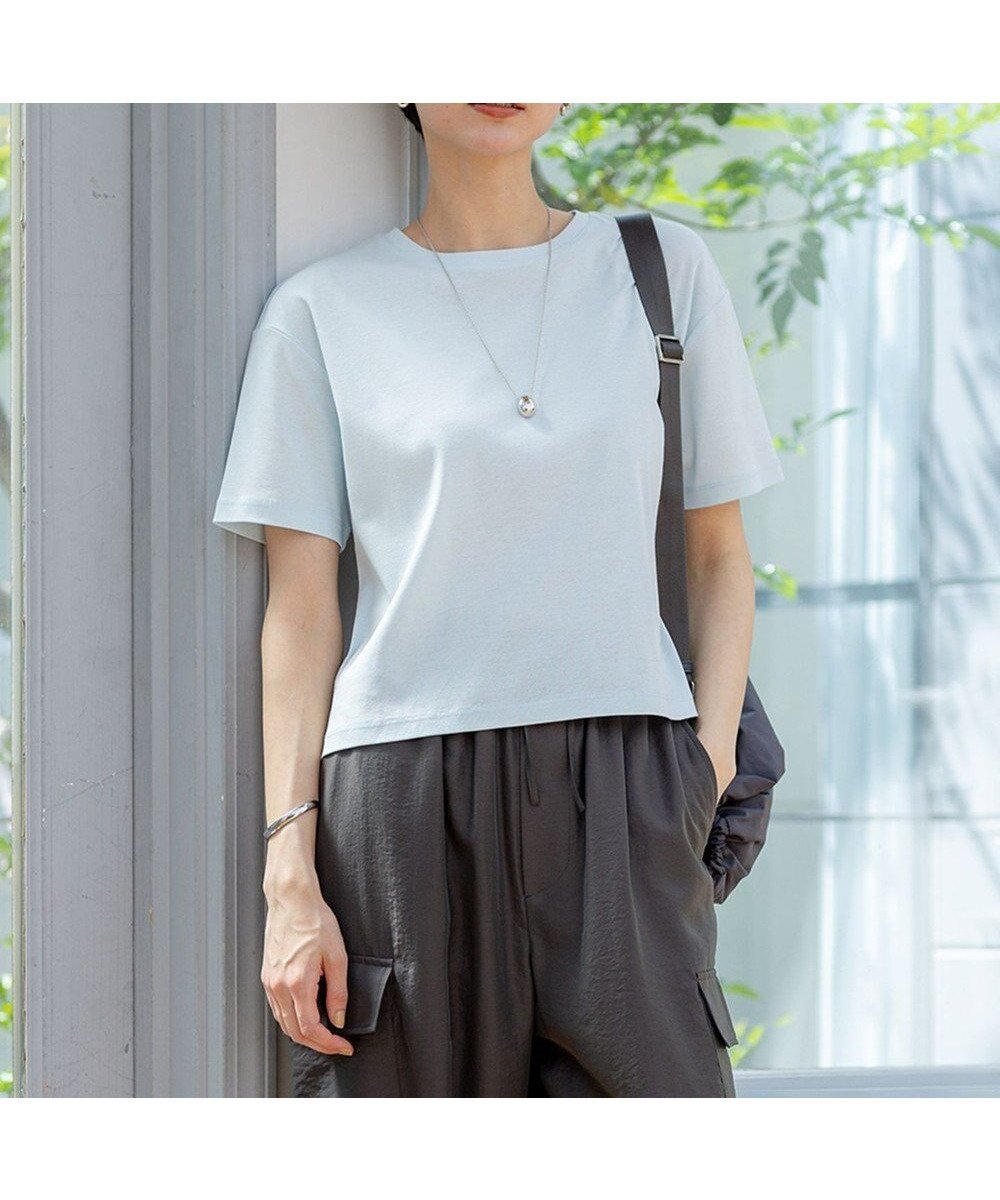 【23区/NIJYUSANKU】の【先行予約/速乾性/汗じみ防止】半袖 クロップド IT TEE 人気、トレンドファッション・服の通販 founy(ファニー) 　ファッション　Fashion　レディースファッション　WOMEN　トップス・カットソー　Tops/Tshirt　シャツ/ブラウス　Shirts/Blouses　ロング / Tシャツ　T-Shirts　カットソー　Cut and Sewn　春　Spring　カットソー　Cut And Sew　クロップド　Cropped　ストレッチ　Stretch　スリーブ　Sleeve　トレンド　Trend　ドロップ　Drop　バランス　Balance　フィット　Fit　フレンチ　French　ベーシック　Basic　ボトム　Bottom　半袖　Short Sleeve　S/S・春夏　Ss・Spring/Summer　NEW・新作・新着・新入荷　New Arrivals　夏　Summer　2025年　2025　2025春夏・S/S　Ss,Spring/Summer,2025　 other-1|ID: prp329100004511472 ipo3291000000031867244