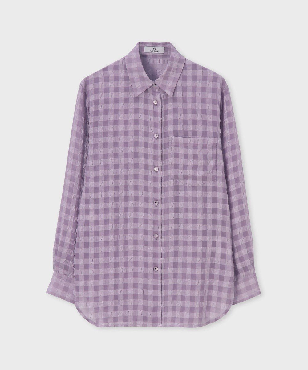 【ポール スミス/Paul Smith】のシアサッカー チェック シャツ インテリア・キッズ・メンズ・レディースファッション・服の通販 founy(ファニー) 　ファッション　Fashion　レディースファッション　WOMEN　トップス・カットソー　Tops/Tshirt　シャツ/ブラウス　Shirts/Blouses　おすすめ　Recommend　サッカー　Soccer　シアー　Sheer　チェック　Check　トレンド　Trend　半袖　Short Sleeve　夏　Summer　S/S・春夏　Ss・Spring/Summer　A/W・秋冬　Aw・Autumn/Winter・Fw・Fall-Winter　長袖　Long Sleeve　ラベンダー|ID: prp329100004511487 ipo3291000000031867381
