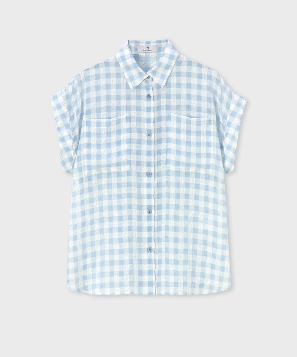 【ポール スミス/Paul Smith】のシアサッカー キャップスリーブ シャツ 人気、トレンドファッション・服の通販 founy(ファニー) 　ファッション　Fashion　レディースファッション　WOMEN　トップス・カットソー　Tops/Tshirt　シャツ/ブラウス　Shirts/Blouses　おすすめ　Recommend　キャップ　Cap　キャミソール　Camisole　サッカー　Soccer　シアー　Sheer　スリット　Slit　スリーブ　Sleeve　タンク　Tank　チェック　Check　トレンド　Trend　フェミニン　Feminine　再入荷　Restock/Back In Stock/Re Arrival　夏　Summer　S/S・春夏　Ss・Spring/Summer　A/W・秋冬　Aw・Autumn/Winter・Fw・Fall-Winter　長袖　Long Sleeve　 other-1|ID: prp329100004511488 ipo3291000000031867385