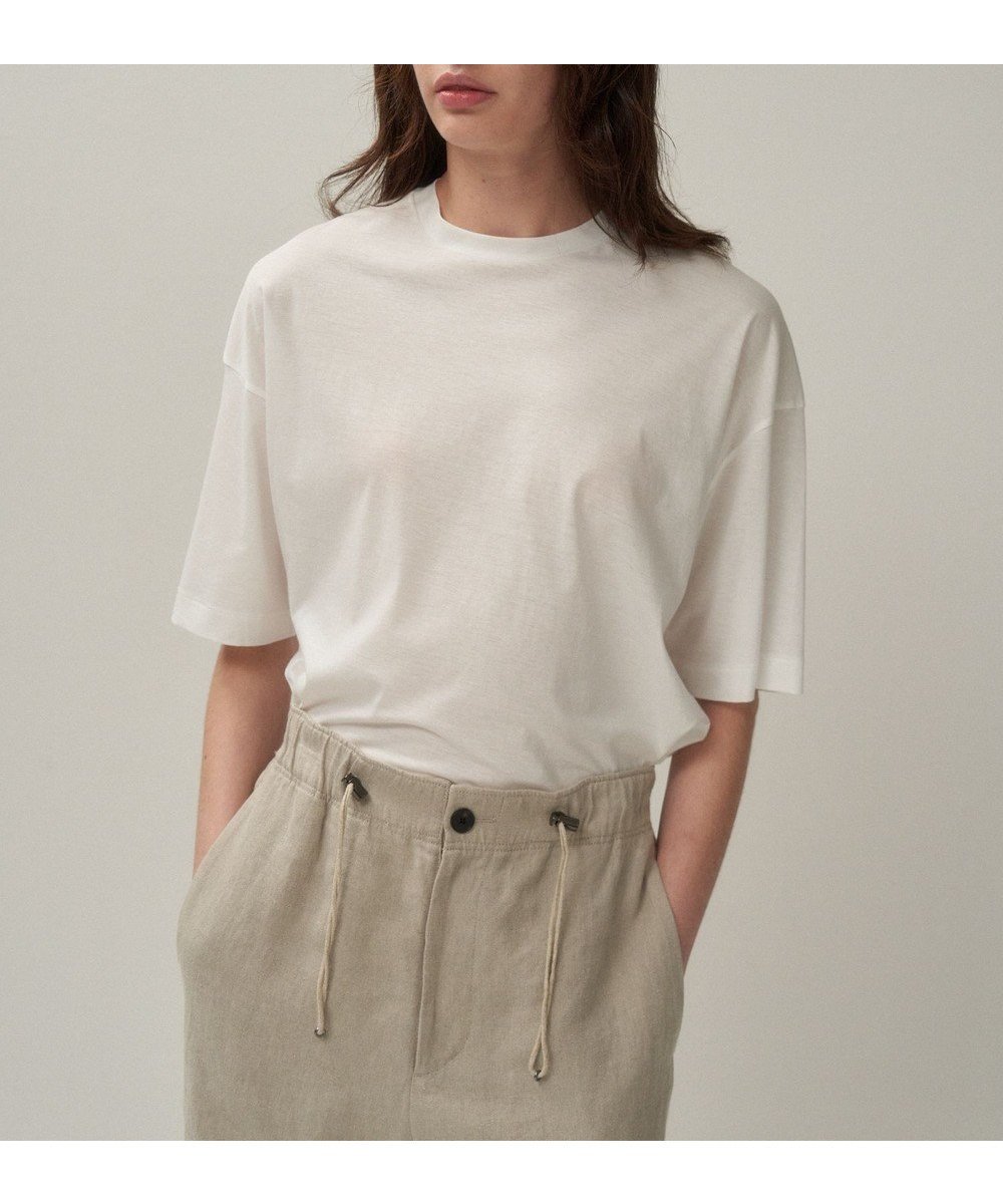 【エイトン/ATON】の50/- ORGANIC FRESCA オーバーサイズTシャツ インテリア・キッズ・メンズ・レディースファッション・服の通販 founy(ファニー) 　ファッション　Fashion　レディースファッション　Fashion for Women　トップス・カットソー　Cut & Sew Tops　シャツ・ブラウス・オフィスカジュアル　Elegant Blouses & Button-Ups　ロングTシャツ・Tシャツ　Longline T-Shirts & Tees　カットソー・ベーシックTシャツ　Cut-and-Sewn Tops / Stretch Tees & Basics　インド　Indian Textile　オーガニック　Organic Cotton　春　Spring　カットソー　Cut and Sewn Top　スタンダード　Standard, Basic　ドレープ　Drape, Draping Fabric　定番　Standard, Basic Item　ボトム　Bottoms, Lower Wear　メンズ　Men's, Menswear　S/S・春夏　SS, Spring/Summer, Warm Season　夏　Summer　WHITE|ID: prp329100004511522 ipo3291000000033091047