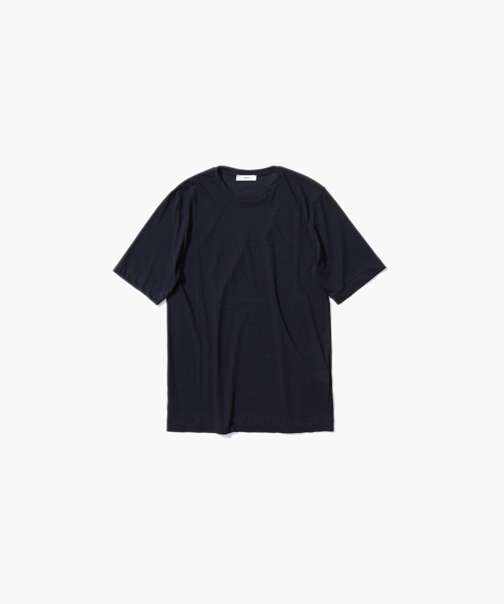 【エイトン/ATON】の50/- ORGANIC FRESCA スタンダードTシャツ インテリア・キッズ・メンズ・レディースファッション・服の通販 founy(ファニー) 　ファッション　Fashion　レディースファッション　Ladies' Fashion Online　トップス・カットソー　Tops/Tshirt　シャツ/ブラウス　Shirts/Blouses　ロング / Tシャツ　T-Shirts　カットソー　Cut and Sewn　インド　India　インナー　Inner　オーガニック　Organic　春　Spring　カットソー　Cut And Sew　ジャージ　Jersey　スタンダード　Standard　ドレープ　Drape　レギュラー　Regular　S/S・春夏　Ss・Spring/Summer　再入荷　Restock/Back In Stock/Re Arrival　夏　Summer　NAVY|ID: prp329100004511525 ipo3291000000032592029