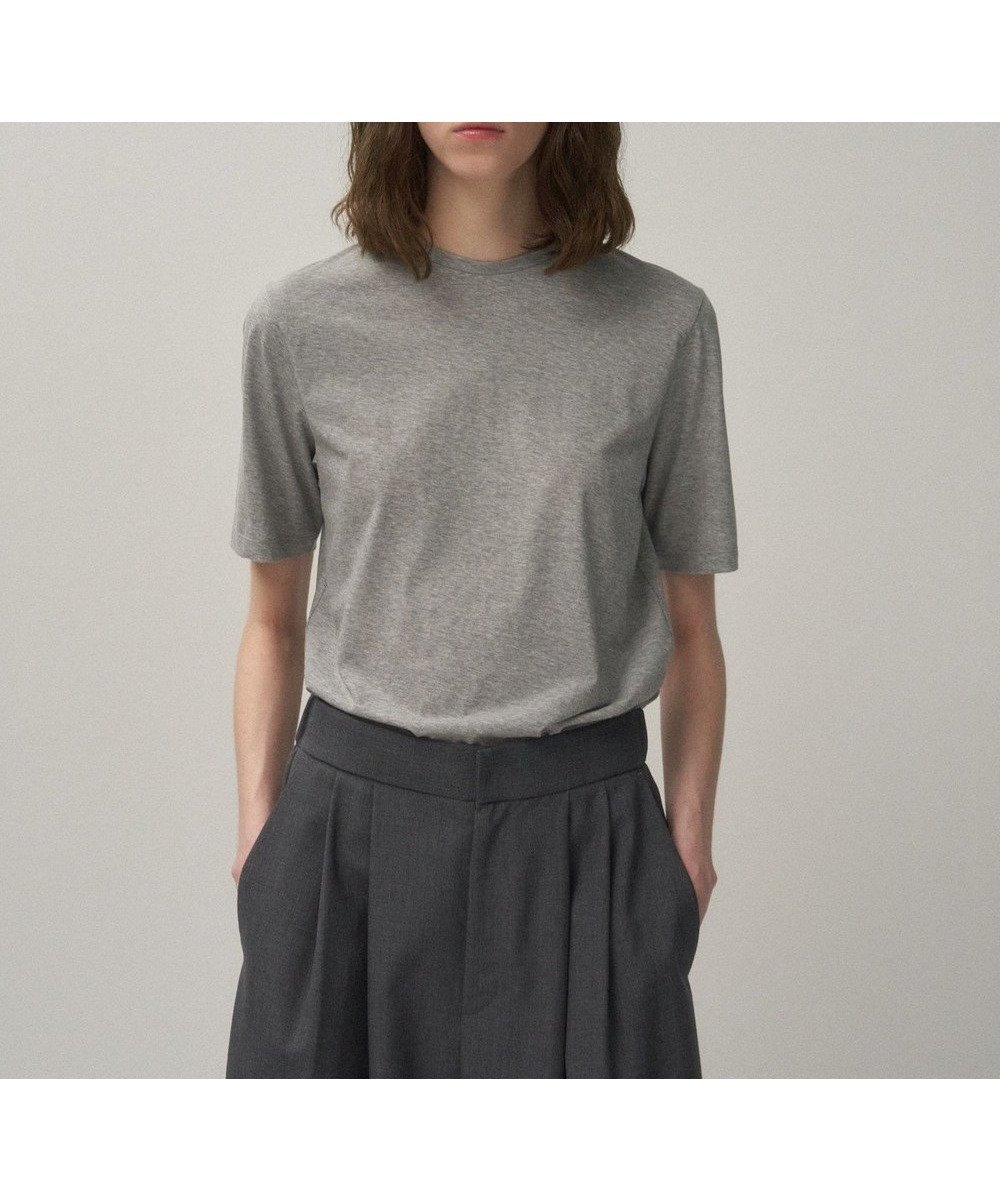 【エイトン/ATON】の50/- ORGANIC FRESCA スタンダードTシャツ インテリア・キッズ・メンズ・レディースファッション・服の通販 founy(ファニー) 　ファッション　Fashion　レディースファッション　Ladies' Fashion Online　トップス・カットソー　Tops/Tshirt　シャツ/ブラウス　Shirts/Blouses　ロング / Tシャツ　T-Shirts　カットソー　Cut and Sewn　インド　India　インナー　Inner　オーガニック　Organic　春　Spring　カットソー　Cut And Sew　ジャージ　Jersey　スタンダード　Standard　ドレープ　Drape　レギュラー　Regular　S/S・春夏　Ss・Spring/Summer　再入荷　Restock/Back In Stock/Re Arrival　夏　Summer　TOP GRAY|ID: prp329100004511525 ipo3291000000032592030
