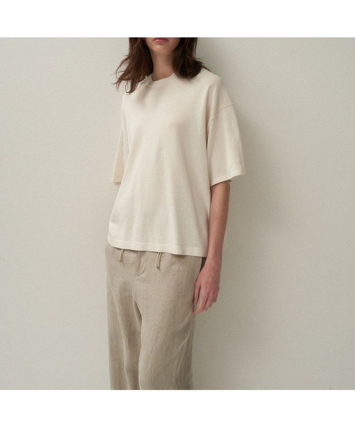 【エイトン/ATON】のWASHI KNIT クルーネックセーター インテリア・キッズ・メンズ・レディースファッション・服の通販 founy(ファニー) https://founy.com/ ファッション Fashion レディースファッション WOMEN トップス・カットソー Tops/Tshirt ニット Knit Tops 春 Spring シルク Silk セーター Sweater ボックス Box 半袖 Short Sleeve リネン Linen S/S・春夏 Ss・Spring/Summer 夏 Summer |ID: prp329100004511531 ipo3291000000031867781