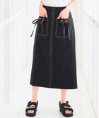 【フェルゥ/Feroux】の【洗える】リボンポケット付きIライン スカート ブラック系|ID: prp329100004511544 ipo3291000000031867840