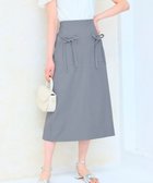 【フェルゥ/Feroux】の【洗える】リボンポケット付きIライン スカート ブルー系|ID: prp329100004511544 ipo3291000000033414612