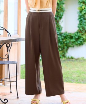 【フェルゥ/Feroux】の【洗える】マーベルトデザイン セミワイドパンツ 人気、トレンドファッション・服の通販 founy(ファニー) ファッション Fashion レディースファッション WOMEN パンツ Pants ベルト Belts おすすめ Recommend とろみ Thickness ワイド Wide 今季 This Season 再入荷 Restock/Back In Stock/Re Arrival 夏 Summer 春 Spring S/S・春夏 Ss・Spring/Summer 洗える Washable |ID:prp329100004511548