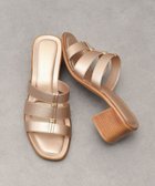 【インター ショシュール/INTER-CHAUSSURES】の【ITALIAN SHOEMAKERS】トリプルストラップヒールサンダル ゴールド|ID: prp329100004511557 ipo3291000000032592075