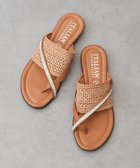 【インター ショシュール/INTER-CHAUSSURES】の【ITALIAN SHOEMAKERS】ビジュークロスストラップトングサンダル ベージュコンビ|ID: prp329100004511558 ipo3291000000032592090
