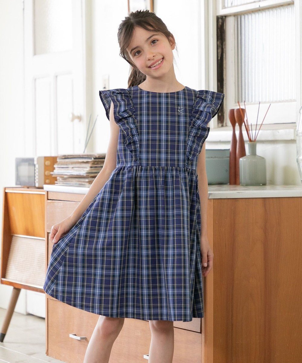 【組曲 / KIDS/KUMIKYOKU】の【110-140㎝】チェックフリル ワンピース 人気、トレンドファッション・服の通販 founy(ファニー) 　ファッション　Fashion　キッズファッション　KIDS　ワンピース　Dress/Kids　イエロー　Yellow　チェック　Check　ノースリーブ　No Sleeve　フリル　Frills　夏　Summer　春　Spring　S/S・春夏　Ss・Spring/Summer　 other-1|ID: prp329100004512294 ipo3291000000031874955