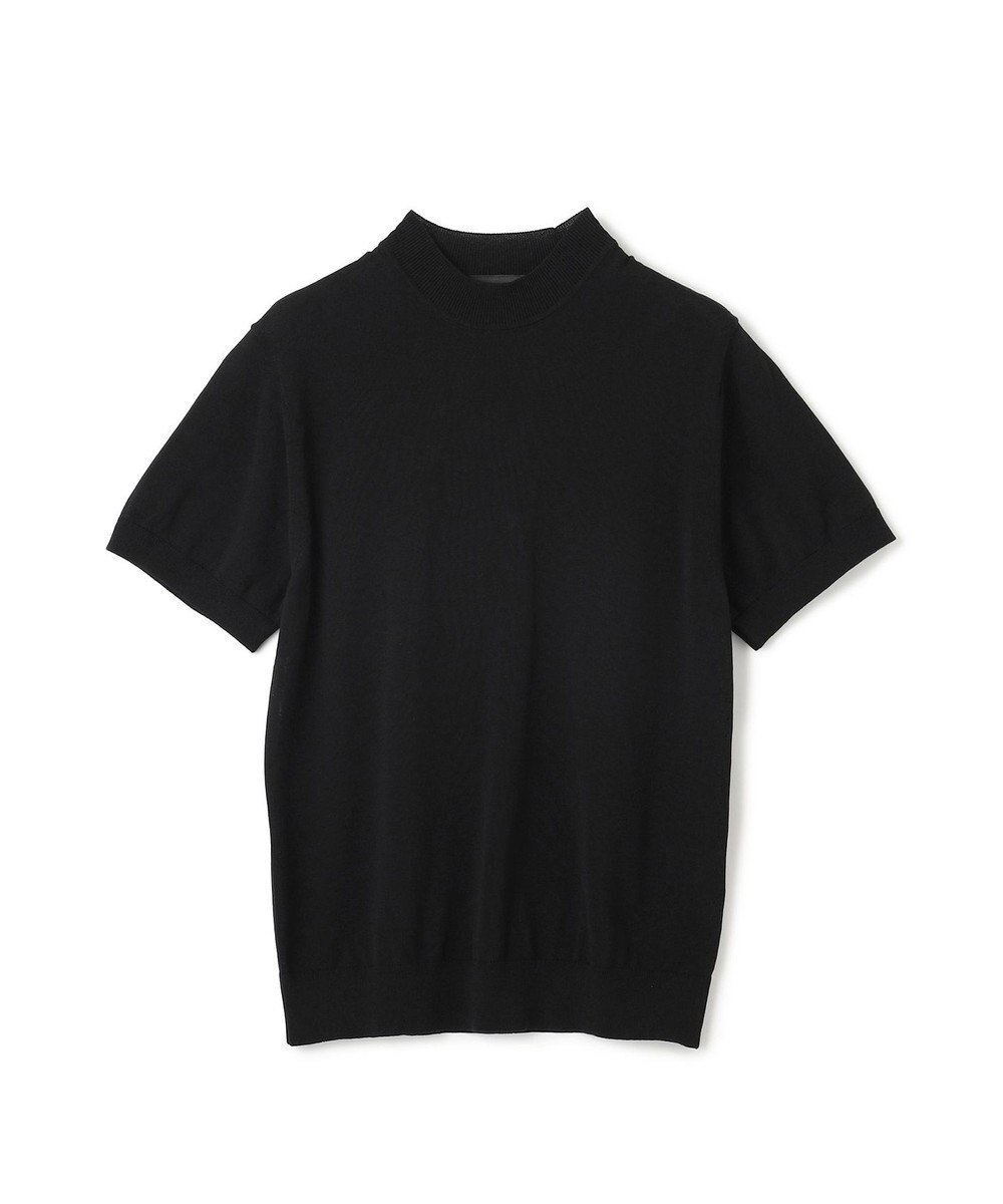 【ジョゼフ オム/JOSEPH HOMME / MEN】の【HIGH GRADE LINE】シルクコットン モックネックニット インテリア・キッズ・メンズ・レディースファッション・服の通販 founy(ファニー) 　ファッション　Fashion　メンズファッション　MEN　トップス・カットソー　Tops/Tshirt/Men　ニット　Knit Tops　インナー　Inner　シルク　Silk　シンプル　Simple　セーター　Sweater　リラックス　Relax　エレガント 上品　Elegant　半袖　Short Sleeve　夏　Summer　春　Spring　S/S・春夏　Ss・Spring/Summer　ブラック系|ID: prp329100004512298 ipo3291000000031875018