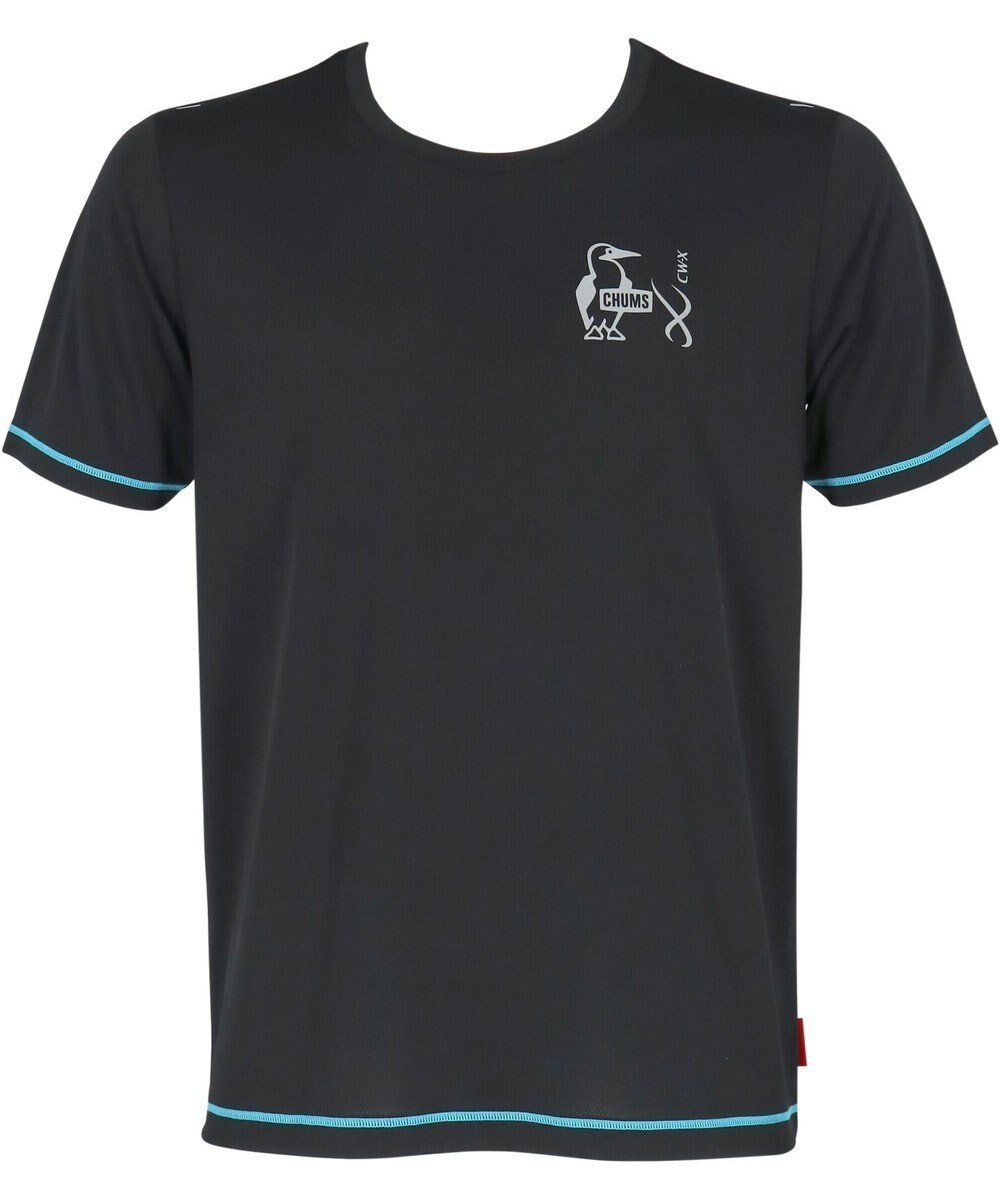 【シーダブリューエックス/CW-X / MEN】の【MEN】 CW-X 【CHUMS (チャムス)コラボ】 メンズトップス 薄軽ランニングシャツ 吸汗速乾(本体) UVカット率90%以上(本体) 3分袖 半袖 メンズ LNO510 /ワコール インテリア・キッズ・メンズ・レディースファッション・服の通販 founy(ファニー) 　ファッション　Fashion　メンズファッション　MEN　トップス・カットソー　Tops/Tshirt/Men　シャツ　Shirts　アウトドア　Outdoor　カラフル　Colorful　コラボ　Collaboration　サングラス　Sunglasses　スポーツ　Sports　定番　Standard　プリント　Print　半袖　Short Sleeve　メンズ　Mens　ランニング　Running　ダークブラック|ID: prp329100004512345 ipo3291000000031875585