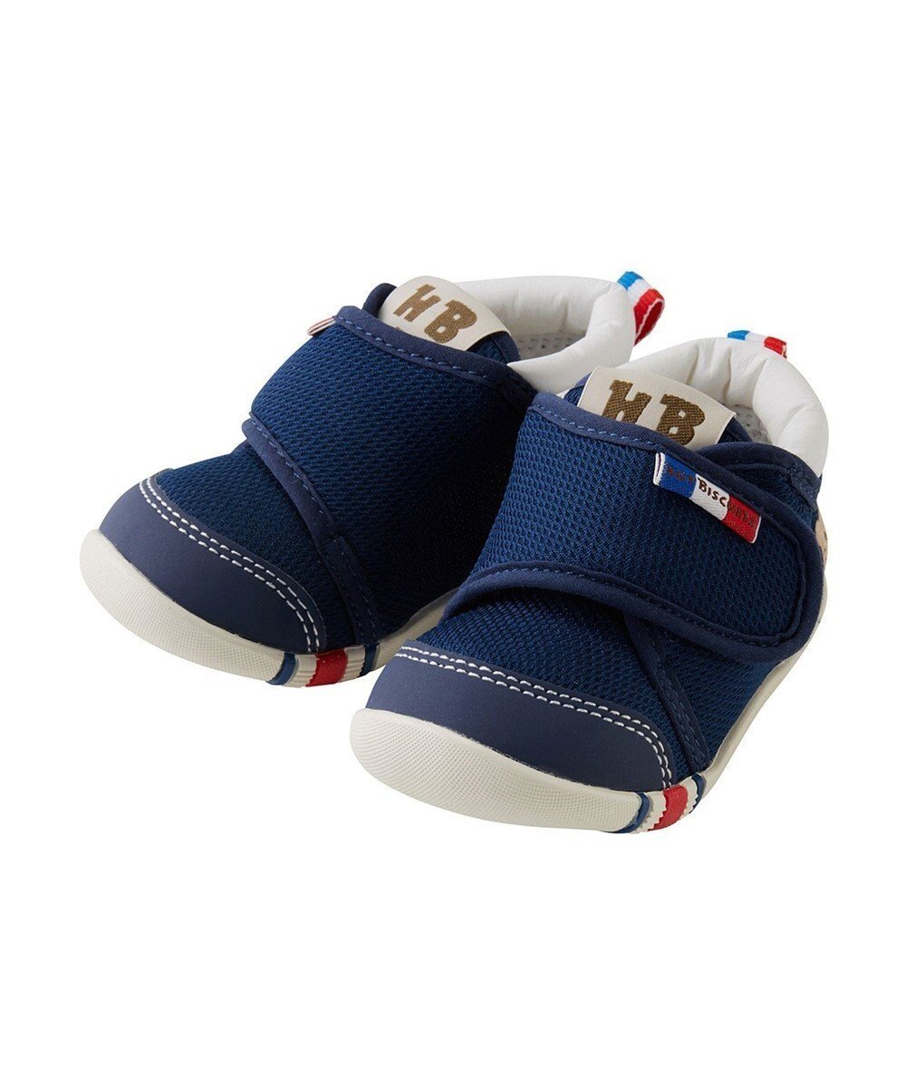 【ミキハウスホットビスケッツ/MIKI HOUSE HOT BISCUITS / KIDS】の【11.5-13cm】 ファーストベビーシューズ インテリア・キッズ・メンズ・レディースファッション・服の通販 founy(ファニー) 　ファッション　Fashion　キッズファッション　KIDS　キャラクター　Character　クッション　Cushion　シューズ　Shoes　シンプル　Simple　スニーカー　Sneakers　フィット　Fit　ベビー　Baby　メッシュ　Mesh　ワンポイント　One Point　おすすめ　Recommend　ギフト プレゼント　Gift Present　紺|ID: prp329100004513506 ipo3291000000031888373