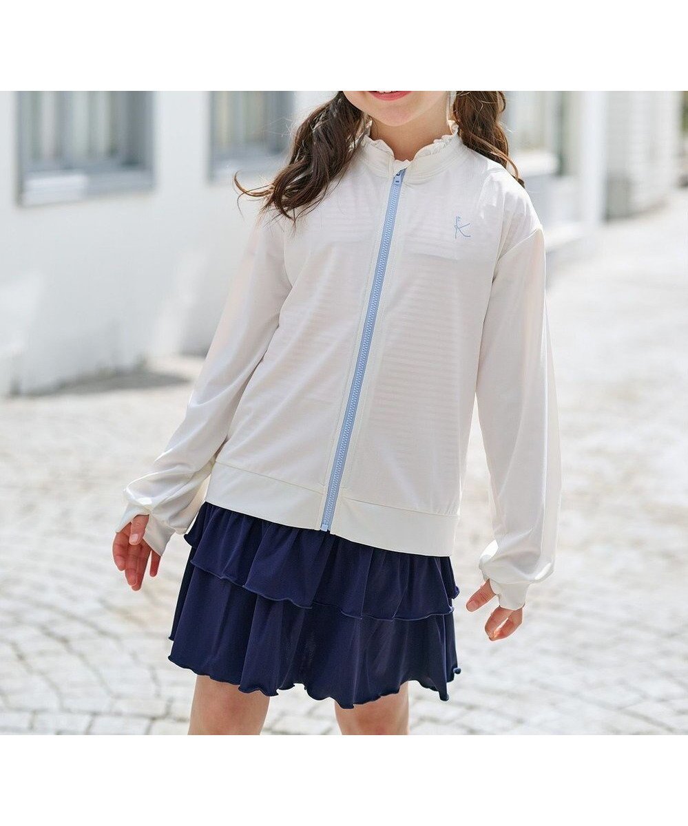 【組曲 / KIDS/KUMIKYOKU】の【UVカット】【SS-Lサイズ】ラッシュガード 人気、トレンドファッション・服の通販 founy(ファニー) ファッション Fashion キッズファッション Fashion for Kids スリット Slit, Slit Detail フリル Frill, Ruffle 夏 Summer 春 Spring S/S・春夏 SS, Spring/Summer, Warm Season 水着 Swimsuit, Swimwear other-1|ID: prp329100004513509 ipo3291000000034337450