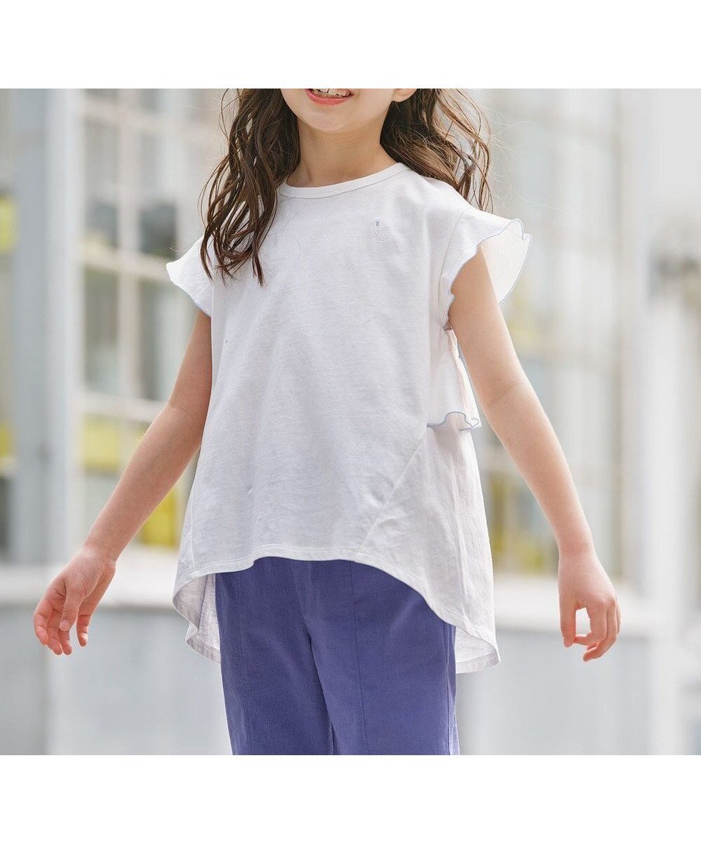 【組曲 / KIDS/KUMIKYOKU】の【110-140㎝】バックフリル チュニック 人気、トレンドファッション・服の通販 founy(ファニー) 　ファッション　Fashion　キッズファッション　KIDS　トップス・カットソー　Tops/Tees/Kids　NEW・新作・新着・新入荷　New Arrivals　オレンジ　Orange　カットソー　Cut And Sew　スリーブ　Sleeve　ターコイズ　Turquoise　チュニック　Tunic　フリル　Frills　ヘムライン　Hemline　夏　Summer　春　Spring　S/S・春夏　Ss・Spring/Summer　 other-1|ID: prp329100004513514 ipo3291000000031888418