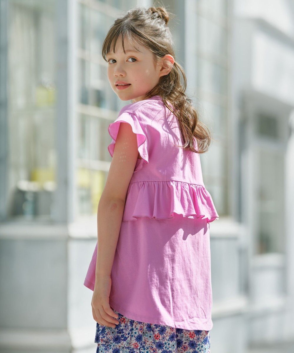 【組曲 / KIDS/KUMIKYOKU】の【110-140㎝】バックフリル チュニック インテリア・キッズ・メンズ・レディースファッション・服の通販 founy(ファニー) 　ファッション　Fashion　キッズファッション　Fashion for Kids　トップス・カットソー　Cut & Sew Tops　オレンジ　Orange　カットソー　Cut and Sewn Top　スリーブ　Sleeve, Long Sleeve / Short Sleeve　ターコイズ　Turquoise, Blue-Green　チュニック　Tunic, Long Top　フリル　Frill, Ruffle　ヘムライン　Hemline, Bottom Cut　夏　Summer　春　Spring　S/S・春夏　SS, Spring/Summer, Warm Season　コスモス|ID: prp329100004513514 ipo3291000000034272420