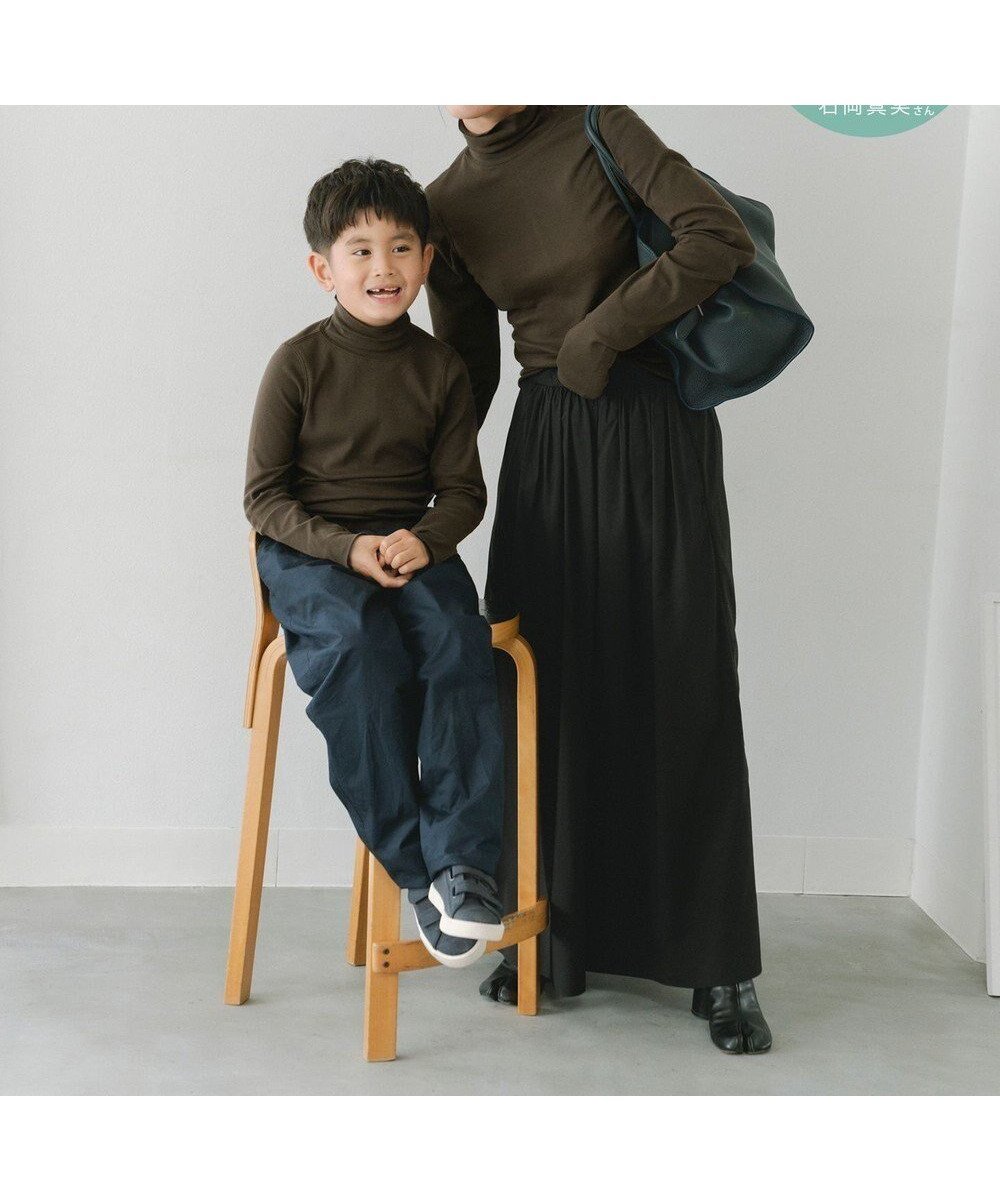 【ハッシュニュアンス/#Newans / KIDS】の【KIDS】【ANSWER for 男の子ママ】リラクシータートルネックカットソー インテリア・キッズ・メンズ・レディースファッション・服の通販 founy(ファニー) 　ファッション　Fashion　キッズファッション　KIDS　トップス・カットソー　Tops/Tees/Kids　インナー　Inner　カットソー　Cut And Sew　ストレッチ　Stretch　A/W・秋冬　Aw・Autumn/Winter・Fw・Fall-Winter　カーキ系|ID: prp329100004513515 ipo3291000000032125322