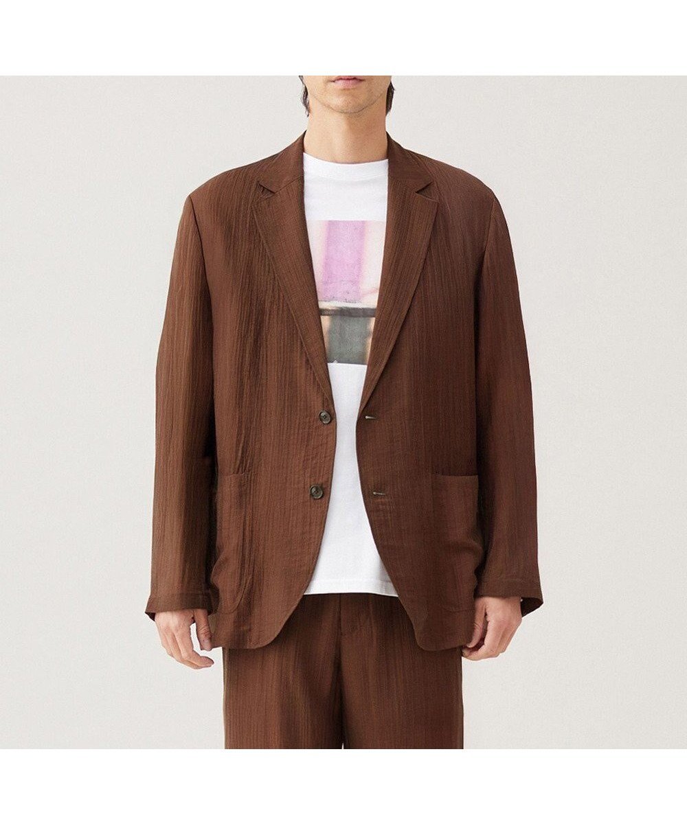 【アンフィーロ/UNFILO / MEN】の【接触冷感】ライトウェイトシアー テーラードジャケット インテリア・キッズ・メンズ・レディースファッション・服の通販 founy(ファニー) 　ファッション　Fashion　メンズファッション　Men's Style Online　アウター　Coats Outerwear/Men　テーラードジャケット　Tailored Jackets　シアー　Sheer　ジャケット　Jacket　夏　Summer　春　Spring　S/S・春夏　Ss・Spring/Summer　羽織　Haori　軽量　Lightweight　ダークブラウン|ID: prp329100004513530 ipo3291000000032587408