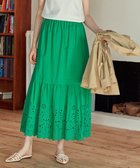 【23区/NIJYUSANKU】の【SLOW/一部店舗限定】フラワーエンブロイダリー スカート 人気、トレンドファッション・服の通販 founy(ファニー) ファッション Fashion レディースファッション WOMEN スカート Skirt 春 Spring ギャザー Gather グラス Glass ティアード Tiered レース Race ロング Long S/S・春夏 Ss・Spring/Summer 夏 Summer 2024年 2024 2024春夏・S/S Ss,Spring/Summer,2024 thumbnail グリーン系|ID: prp329100004513576 ipo3291000000031889628