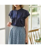 【組曲/KUMIKYOKU】の【UVケア】プレーティング天竺 パールボタンブラウス 人気、トレンドファッション・服の通販 founy(ファニー) ファッション Fashion レディースファッション WOMEN トップス・カットソー Tops/Tshirt シャツ/ブラウス Shirts/Blouses ロング / Tシャツ T-Shirts カットソー Cut and Sewn エレガント 上品 Elegant 春 Spring カットソー Cut And Sew ジャージー Jersey バランス Balance パール Pearl フリル Frills S/S・春夏 Ss・Spring/Summer 再入荷 Restock/Back In Stock/Re Arrival 夏 Summer thumbnail ネイビー系|ID: prp329100004513831 ipo3291000000031890901