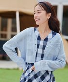 【ティアクラッセ/Tiaclasse】の【洗える】クロシェニットカーディガン カーディガン サックス|ID: prp329100004513958 ipo3291000000031891723
