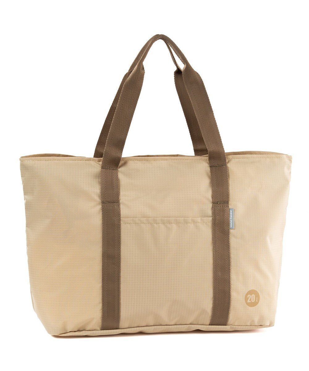 【エースバッグズアンドラゲッジ/ACE BAGS & LUGGAGE】のWorld Traveler タイヴァス トートバッグ 折りたたみ可能 20L 折りたたみ可能 セットアップ可能 ポーチ付き ワールドトラベラー アルコ 旅行 お出かけ 63711 インテリア・キッズ・メンズ・レディースファッション・服の通販 founy(ファニー) 　ファッション　Fashion　レディースファッション　WOMEN　セットアップ　Setup　バッグ　Bag　ポーチ　Pouches　スポーツウェア　Sportswear　スポーツ バッグ/ポーチ　Sports Bag/Pouch　スポーツグッズ　Sporting Goods　スポーツ　Sports　スーツケース キャリーケース　Suitcase　セットアップ　Set Up　トラベル　Travel　ポケット　Pocket　ポーチ　Pouch　再入荷　Restock/Back In Stock/Re Arrival　旅行　Travel　グレージュ|ID: prp329100004513976 ipo3291000000031891940