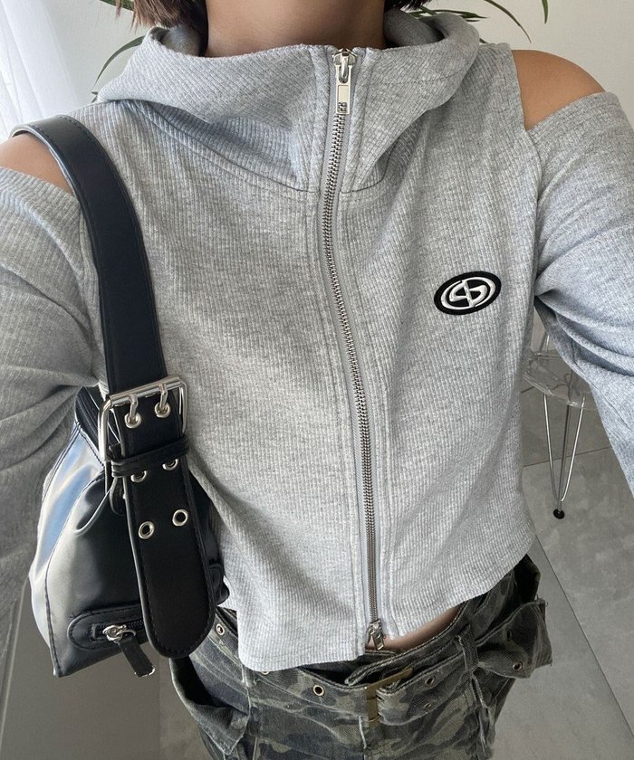 【ウィゴー/WEGO】のオープンショルダーダブルジップパーカー インテリア・キッズ・メンズ・レディースファッション・服の通販 founy(ファニー) https://founy.com/ ファッション Fashion レディースファッション WOMEN トップス・カットソー Tops/Tshirt パーカ Sweats おすすめ Recommend ショルダー Shoulder スマホ Smartphone パーカー Hoodie ロング Long ワンポイント One Point 春 Spring 秋 Autumn/Fall A/W・秋冬 Aw・Autumn/Winter・Fw・Fall-Winter 長袖 Long Sleeve |ID: prp329100004513984 ipo3291000000031891999