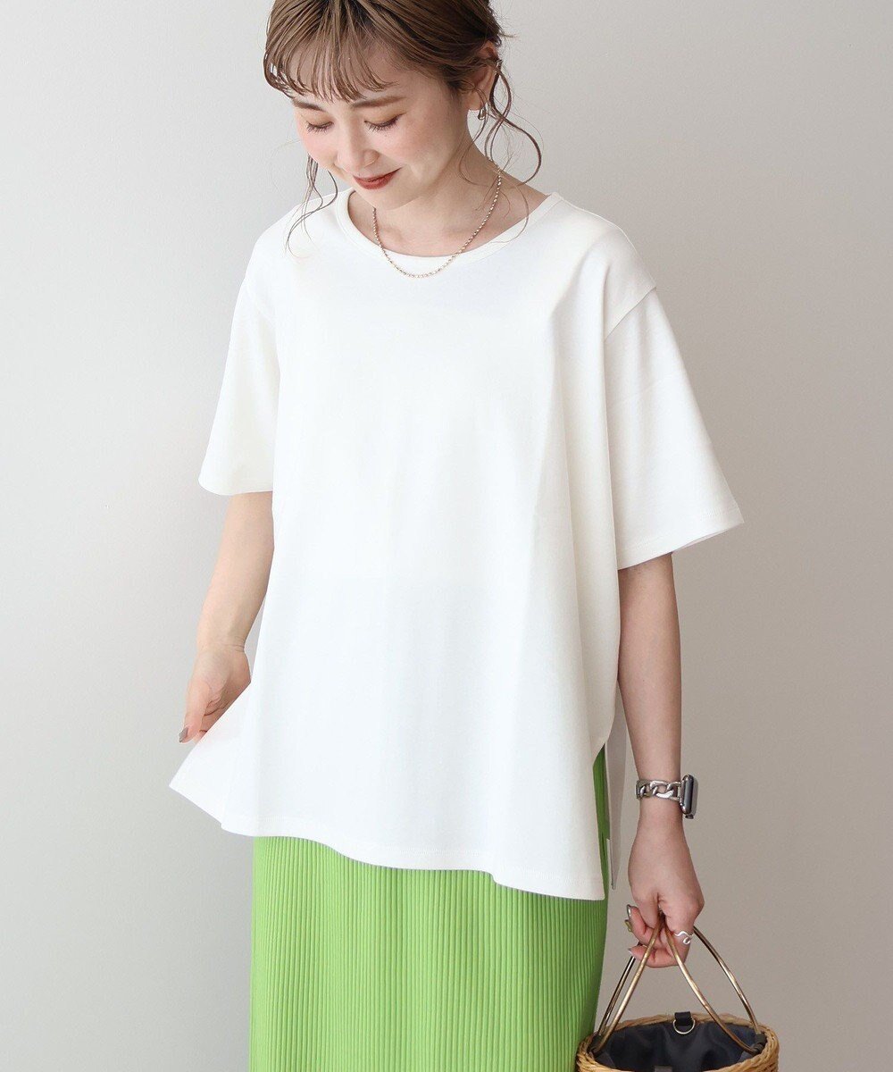 【アメリカンホリック/AMERICAN HOLIC】のバックスリットTシャツ 人気、トレンドファッション・服の通販 founy(ファニー) 　ファッション　Fashion　レディースファッション　WOMEN　トップス・カットソー　Tops/Tshirt　シャツ/ブラウス　Shirts/Blouses　ロング / Tシャツ　T-Shirts　カットソー　Cut and Sewn　おすすめ　Recommend　カットソー　Cut And Sew　スリット　Slit　ボトム　Bottom　ポケット　Pocket　ラウンド　Round　ロング　Long　夏　Summer　春　Spring　S/S・春夏　Ss・Spring/Summer　 other-1|ID: prp329100004514105 ipo3291000000031893105