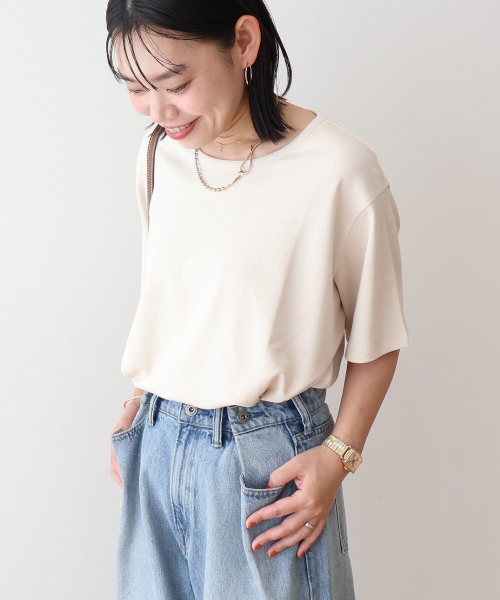 【アメリカンホリック/AMERICAN HOLIC】のバックスリットTシャツ インテリア・キッズ・メンズ・レディースファッション・服の通販 founy(ファニー) 　ファッション　Fashion　レディースファッション　WOMEN　トップス・カットソー　Tops/Tshirt　シャツ/ブラウス　Shirts/Blouses　ロング / Tシャツ　T-Shirts　カットソー　Cut and Sewn　おすすめ　Recommend　カットソー　Cut And Sew　スリット　Slit　ボトム　Bottom　ポケット　Pocket　ラウンド　Round　ロング　Long　夏　Summer　春　Spring　S/S・春夏　Ss・Spring/Summer　Light Beige|ID: prp329100004514105 ipo3291000000031893115