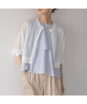 【組曲/KUMIKYOKU】 【先行予約】メッシュニット カーディガン人気、トレンドファッション・服の通販 founy(ファニー) ファッション Fashion レディースファッション WOMEN トップス・カットソー Tops/Tshirt ニット Knit Tops カーディガン Cardigans 春 Spring カーディガン Cardigan クリスタル Crystal トレンド Trend ノースリーブ No Sleeve バランス Balance フェミニン Feminine メッシュ Mesh S/S・春夏 Ss・Spring/Summer NEW・新作・新着・新入荷 New Arrivals 夏 Summer |ID:prp329100004514163