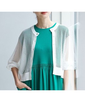【組曲/KUMIKYOKU】のメッシュニット カーディガン 人気、トレンドファッション・服の通販 founy(ファニー) ファッション Fashion レディースファッション Fashion for Women トップス・カットソー Cut & Sew Tops ニット Knit Tops & Sweaters カーディガン・羽織り Layered Style Cardigans 春 Spring カーディガン Cardigan, Knitwear クリスタル Crystal, Swarovski トレンド Trend, Trending Now ノースリーブ Sleeveless, No-Sleeve バランス Balance, Style Balance フェミニン Feminine, Girly メッシュ Mesh, Net Fabric S/S・春夏 SS, Spring/Summer, Warm Season 夏 Summer |ID:prp329100004514163