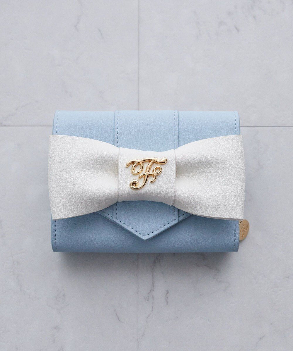 【メゾンドフルール/Maison de FLEUR】のバイカラーベルトリボンミニウォレット インテリア・キッズ・メンズ・レディースファッション・服の通販 founy(ファニー) 　ファッション　Fashion　レディースファッション　WOMEN　財布　Wallets　ベルト　Belts　おすすめ　Recommend　ギフト プレゼント　Gift Present　ポケット　Pocket　モチーフ　Motif　リボン　Ribbon　財布　Wallet　Sax|ID: prp329100004514169 ipo3291000000031893498