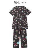 【ツモリチサト スリープ/tsumori chisato SLEEP】のツモリチサト パジャマ 5分袖 半袖 長ズボン 綿混(トップス) 綿100%(ボトムス) レディース UDT141 /ワコール ブラック|ID: prp329100004514172 ipo3291000000033206733