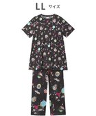 【ツモリチサト スリープ/tsumori chisato SLEEP】のツモリチサト パジャマ 5分袖 半袖 長ズボン 綿混(トップス) 綿100%(ボトムス) レディース UDT141 /ワコール ブラック|ID: prp329100004514173 ipo3291000000031893520